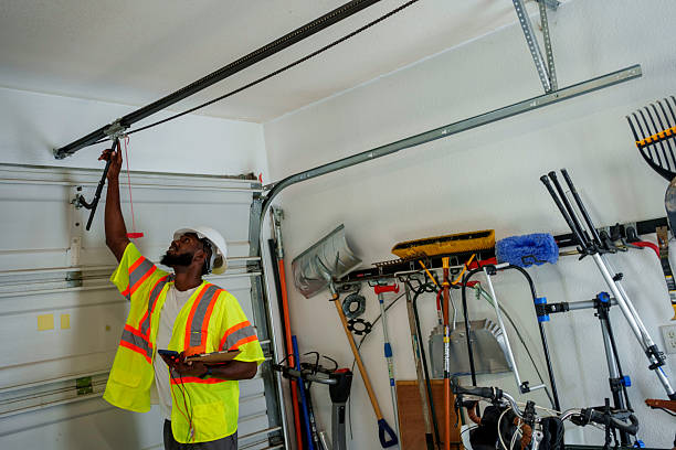 Professional Garage Door Panel Replacement technician working in Mercer, PA